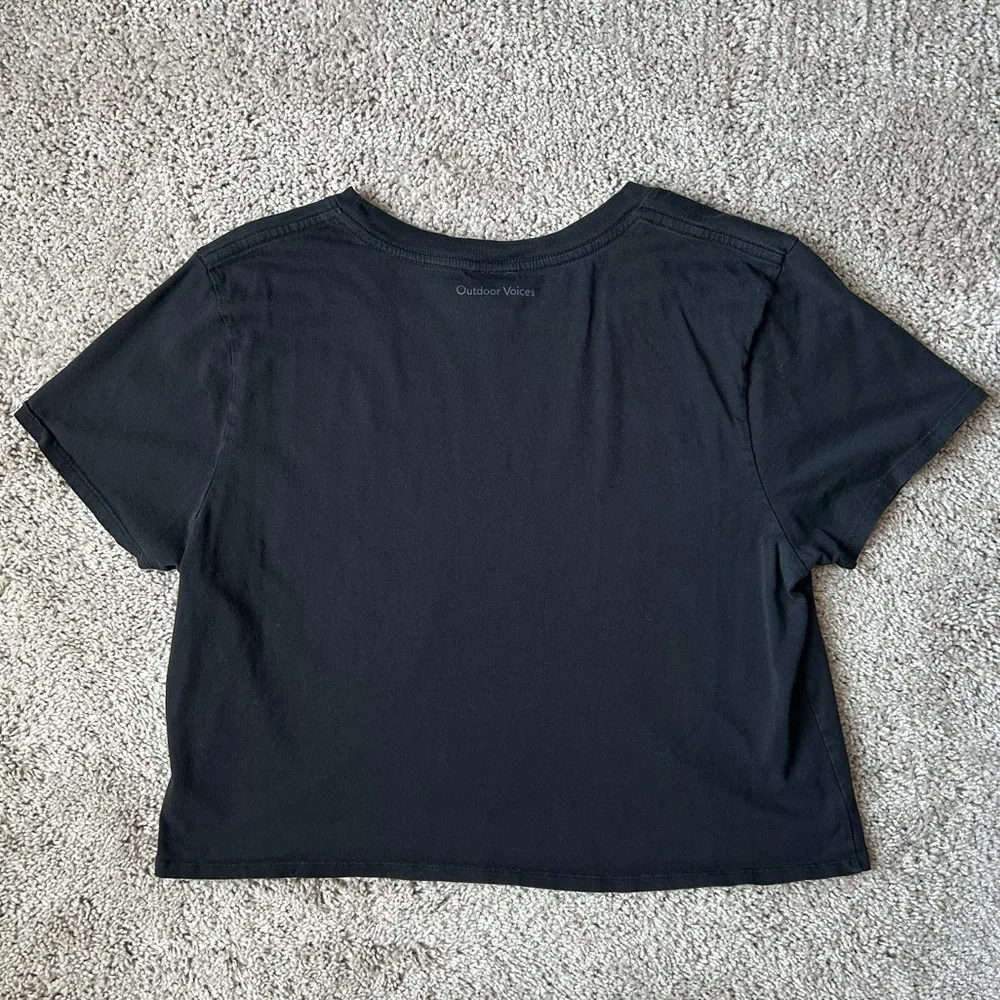 Outdoor Voices Black Cotton T-Shirt - Picture 4 of 5